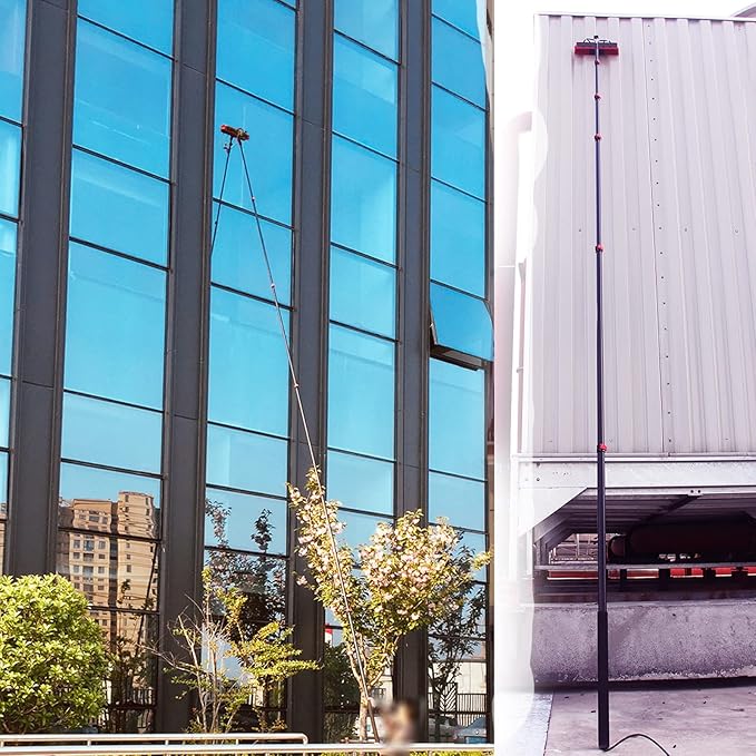 12Ft-36Ft Window Cleaning Pole Water Fed Telescopic Brush Extendable Cleaner Conservatory RoofCleaning Photovoltaic and Solar Panels Glass Wall Cleaning3.6 M6.0 m