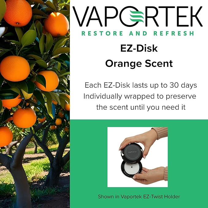 Vaportek EZ-Disk fragrance disk for use in EZ-Twist holder 12 disks Summer Orange Scent