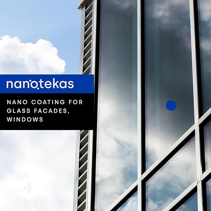 Ceramic Coating Kit for Glass Facades and Solar Panels- Ceramic Glass Facade treatment forms a finishing Coating - Ideal Water &amp Stain Repellent - Long-Lasting Clarity for Exterior Glass