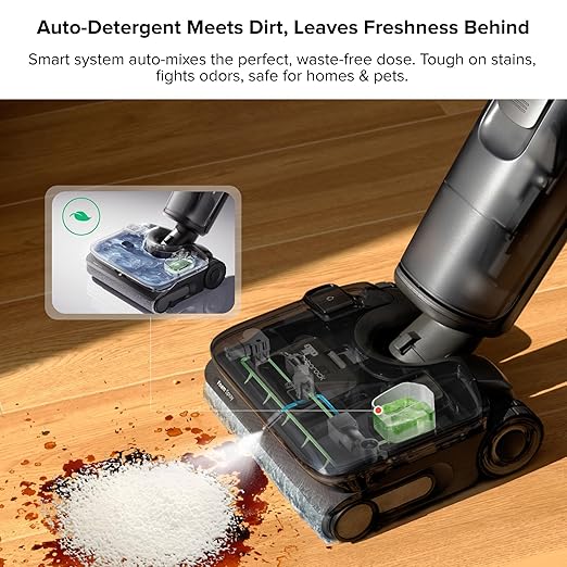 roborock F25 ACE Pro Foam Wet Dry Vacuum Cleaner Cordless Vacuum Mop 25000Pa Foam Spray Mop 203°F Self-Cleaning Hard Floor Cleaner Machine for Tile Hardwood Floor Gentle Cleaning 180° Lie Flat