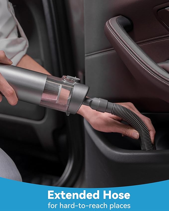 Brigii Mini Handheld Vacuum Cordless 3 in 1-Car Vacuum &amp Air Duster &amp Hand Pump 3 Kinds of Crevice Nozzles for Small Spaces Crevices Portable Rechargeable Cleaner-M1