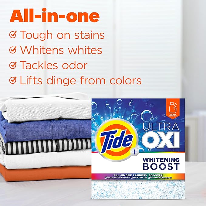 Tide Ultra Oxi Whitening Boost 57 oz All in One Laundry Booster Color Safe Whitening Stain and Odor Fighter