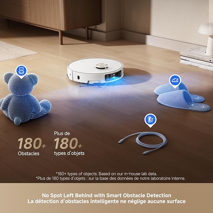 DREAME L50 Ultra Robot Vacuum and Mop White 19500Pa Suction with Auto-Empty and Mop Self-Cleaning Precise Obstacle Avoidance HyperStream Detangling DuoBrush