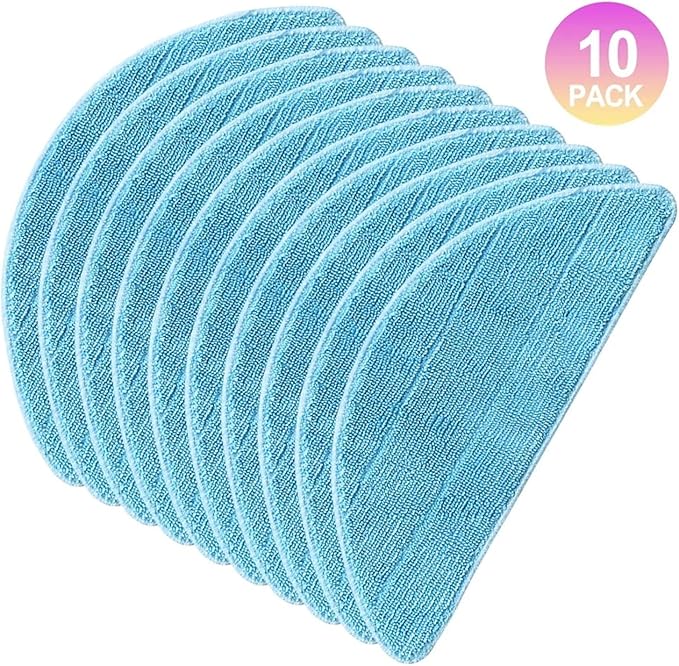 Mop Cloth Kit Replacement Compatible for ILIFE G9/G9PRO/V9/V9PRO Robot Mop Pad Vacuum Cleaner Parts Sweeper Accessories(10 Pack)