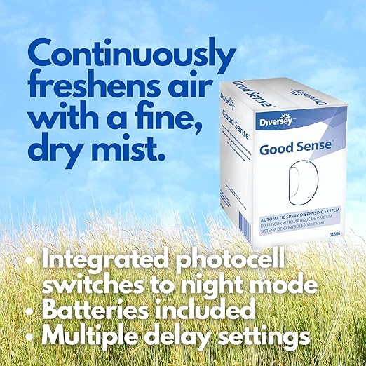 Diversey 101109644 Good Sense Odor Neutralizer &amp Air Freshener Commercial Automatic Spray System Fresh Scent Refill Cartridge 0.67-Ounce 6-Count (1 Box)