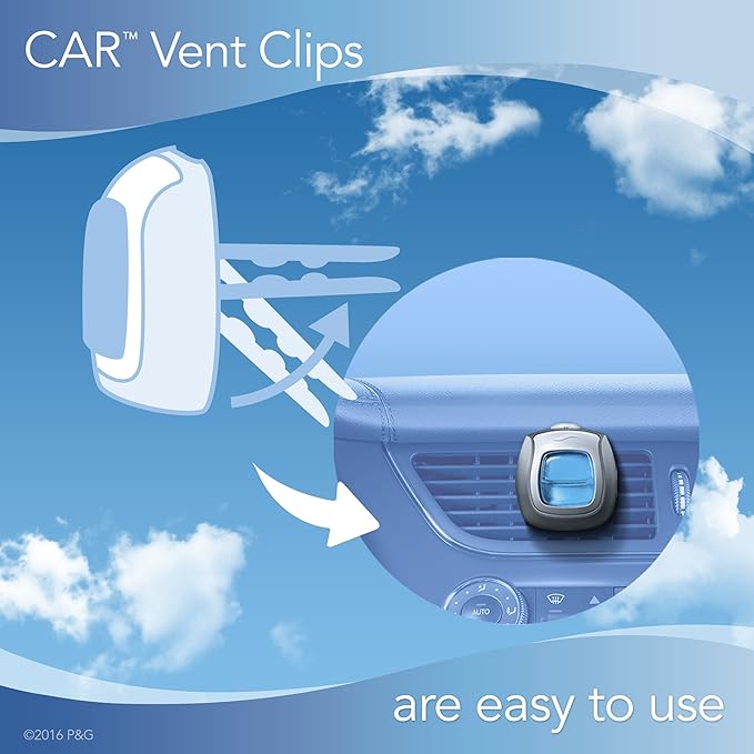 Febreze Car Vent Clips Air Freshener - Gain Original - 2 ct