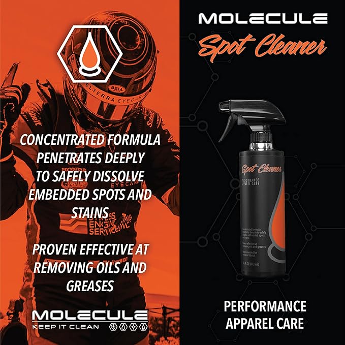 Molecule Spot Cleaner Refill Bundle | Performance Apparel Care | Removes Tough Spots and Stains on Racing Suits &amp Technical Fabrics