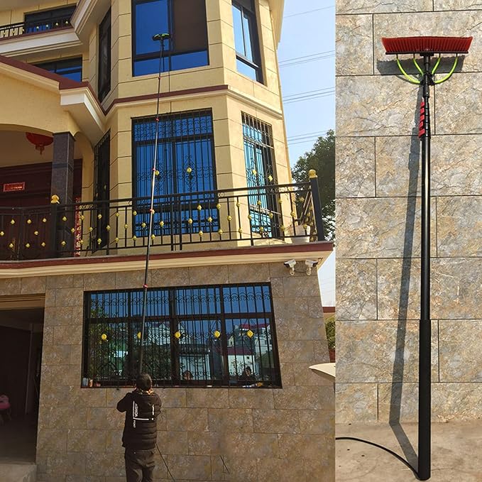 3.6-12m Window Cleaner Pole Extendable Cleaning Equipment for Window Glass Solar Panel Water Fed Pole Kit Telescopic Window Cleaner Extendable and Other Cleaning Activities12FT/3.6M