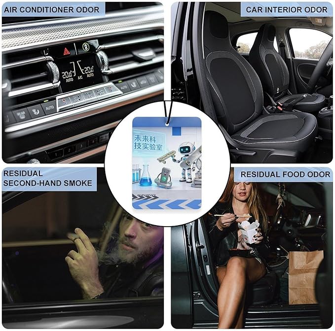 5PCS Car Air Freshener Hanging Personalized Double Sided Steampunk Puppy Car Fresheners Long Lasting New Cars Scents Cute Automotive Freshies for Closets Drawers (tea)