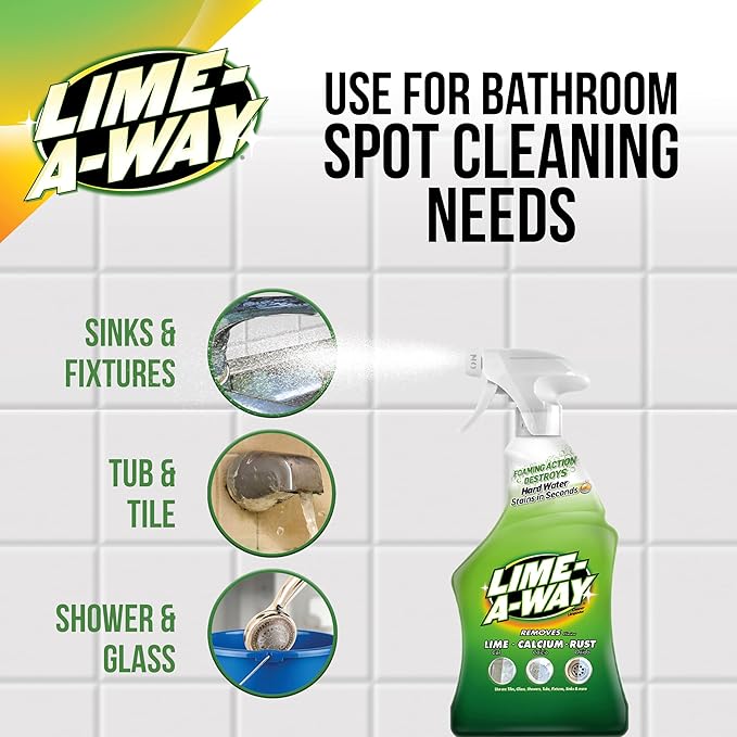 Lime-A-Way Bathroom Cleaner Removes Lime Calcium Rust 32 oz (Pack of 2)