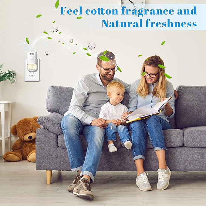 Plug In Air Freshener Refills - Palo Santo &amp Eucalyptus Sage Baby Powder Scent For Home &amp Bathrooms Office 12 Count Fragrance Refills Compatible with Air Wick &amp Glade Not Include Glad