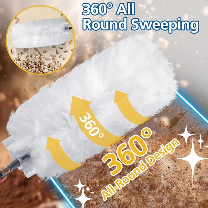 30 Pack Duster Refills Compatible with O-Cedar Flex &amp Catch Duster 360° Heavy Duty Disposable Duster Refills Replacement 3X More Dust Cleaning Than Feather Dusters