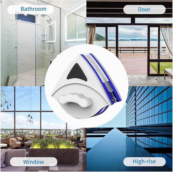 Household Office Window Magnetic Glass Cleaning Tool Automatic Water Discharge Double-Layer Wiper