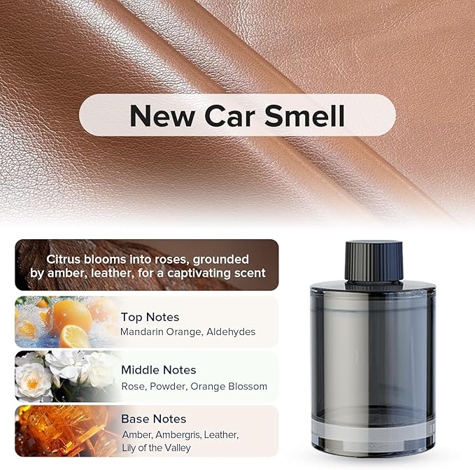 Ceeniu Car Air Freshener CF3 Luxury Perfume Refill 135ml Large Capacity for 6 months New Car Smell Natural French Fragrance with Plant Extracts Diffuser Air Freshener Premium Car Scent