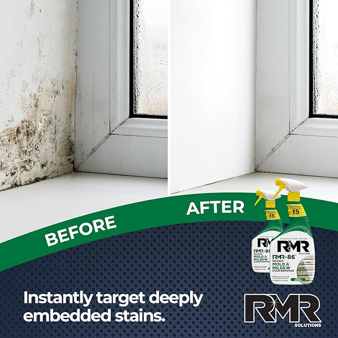 RMR-86 Instant Mold and Mildew Stain Remover Spray - Scrub Free Formula 2 Pack - 32 oz