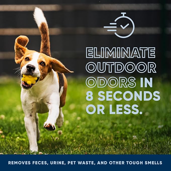 Eco Strong Outdoor Odor Eliminator | Outside Dog Urine Enzyme Cleaner – Powerful Pet Cat Animal Scent Deodorizer | Professional Strength for Yard Turf Kennels Patios Decks (Gallon with Sprayer)
