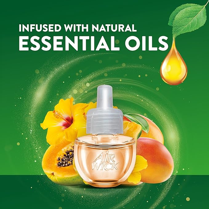 Air Wick Plug in Scented Oil Refill 10ct Hawaii Air Freshener Eco Friendly Essential Oils