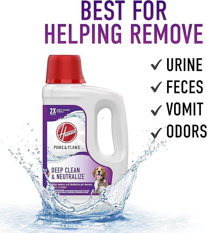 Hoover PowerDash Pet Advanced Compact Carpet Cleaner Machine &amp Paws &amp Claws Deep Cleaning Carpet Shampoo with Stainguard &amp Hoover Renewal Deep Cleaning Carpet Shampoo