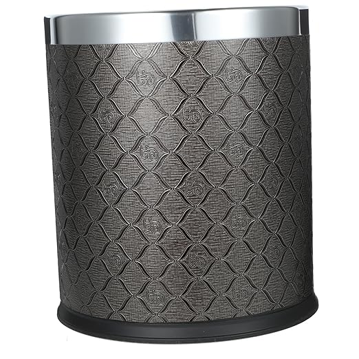 Plastic Wastebasket Round Plastic Trash Can for Home Office Bathroom Sturdy Structure Without Lid Versatile Rubbish Bin for Bedroom Kitchen Car Use