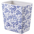 Blue and White Floral Ceramic Trash Can – 2.5 Gallon Small Bathroom &amp Kitchen Garbage Bin Decorative Waste Basket for Bedroom Office Hotel – Elegant Floral Design Heavy Duty (9 Liter Gift Ide