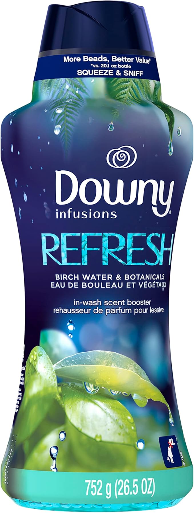 Downy Infusions Laundry Scent Booster Beads Refresh Birch Water &amp Botanicals 26.5 oz