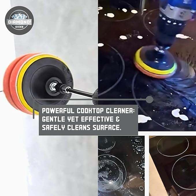Diamond Shine Ultimate Cooktop Cleaner Combo Pack Smooth Top Range Top Ceramic Electric Gas Induction