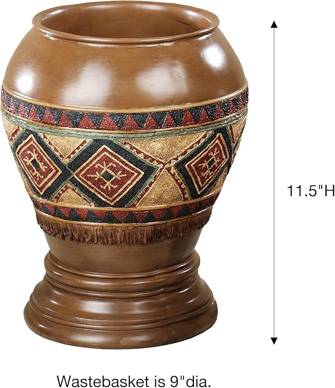 Touch of Class Tribal Spirit Wastebasket Multi Earth