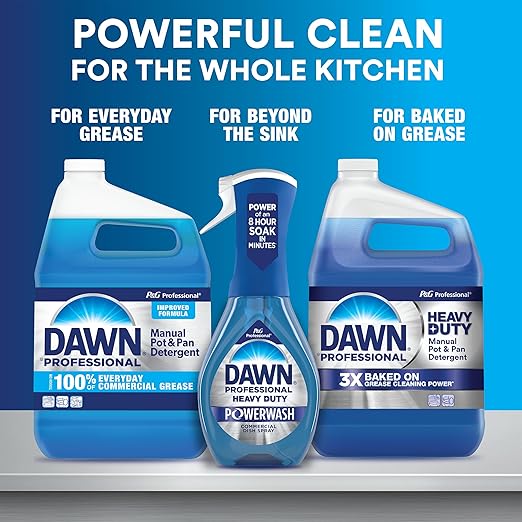 Dawn PRO Manual Pot and Pan Detergent Dish Soap Liquid for Dishwashing by Hand Bulk Concentrate for Commercial Use 1 gal