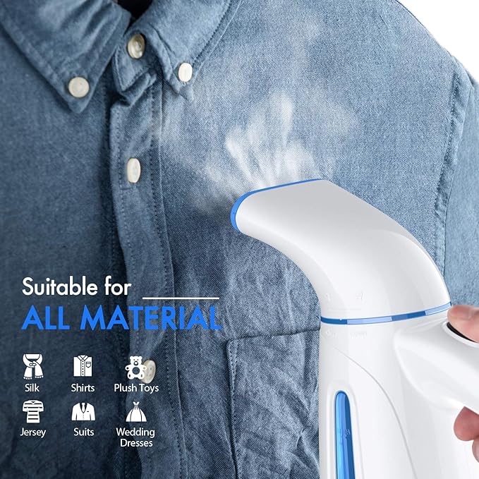 OGHom Steamer for Clothes Handheld Clothing Steamer for Garment 240ml Portable Travel Steam Iron (Only for 120V)