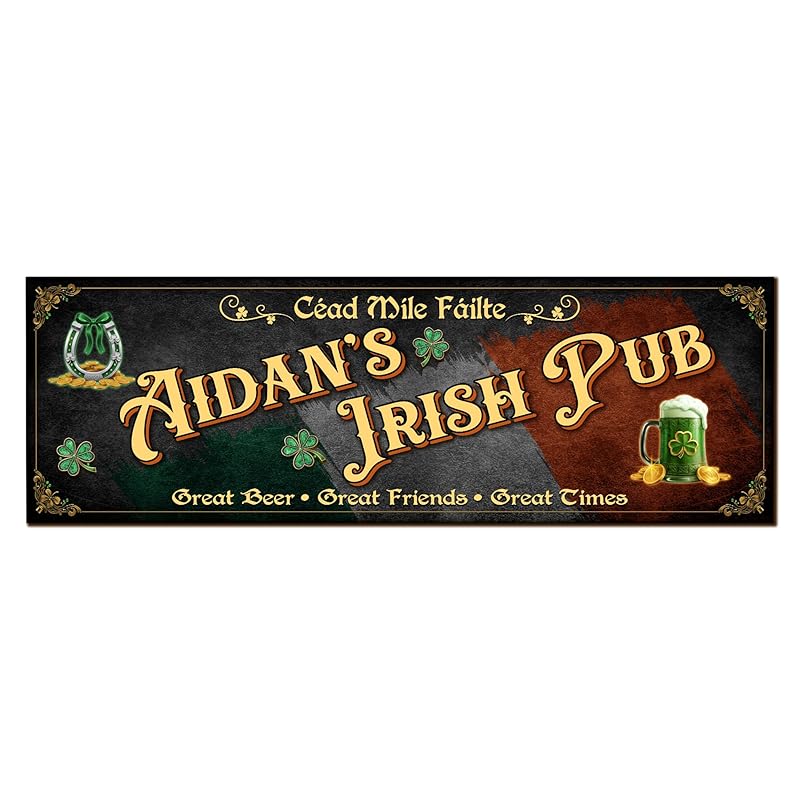 Personalized Irish Bar Mat St Patrick's Day Decor Bar Basement Lucky Shamrock Spill Barmat Dish Drying Mat Irish Decor (05)