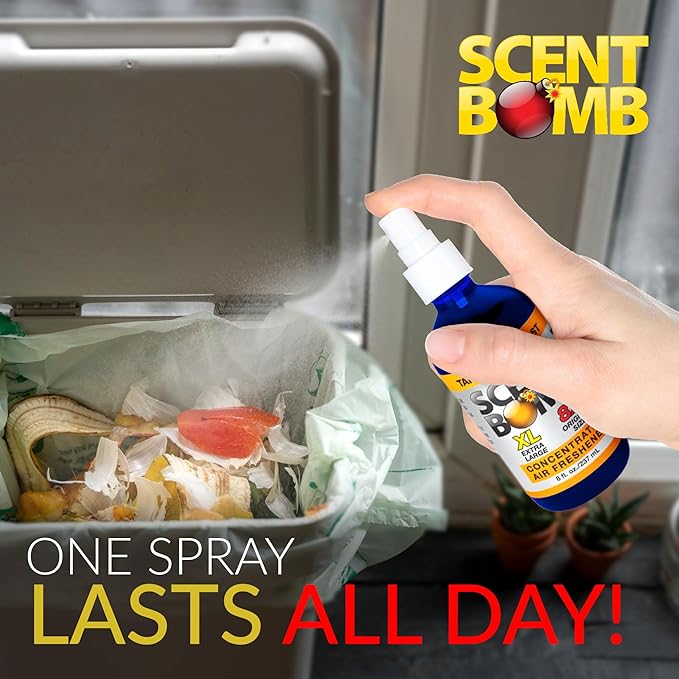 Scent Bomb Air Freshener Spray Long-Lasting Odor Eliminator for Home &amp Car Effective Deodorizer Spray for Kitchen Bathroom Fresh Room Spray &amp Smell Neutralizer Tangerine Blast