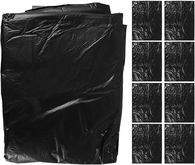 Thick Black Trash Bags 80x100cm 2.5 Mil 25pcs Heavy Duty Plastic Garbage Bags for Kitchen Bathroom Office Waste Disposal