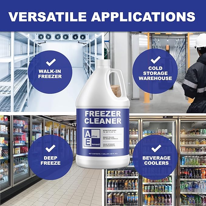 Freezer Cleaner – 4 Gallon | Deices and Cleans Ready to Use Commercial Strength For Cold Storage Works Down to -20°F