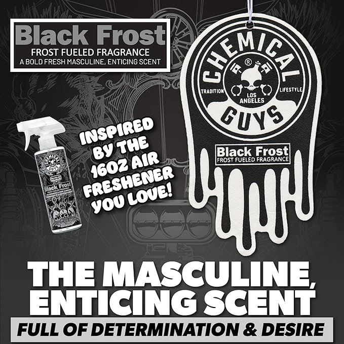 Chemical Guys Car Fresheners Hanging Air Fresheners Variety Scent Pack 12 Pack - for Cars Home Garage Workspace Dorm Room &amp More (4 x 3 Packs Black Frost Cherry Pina Colada)