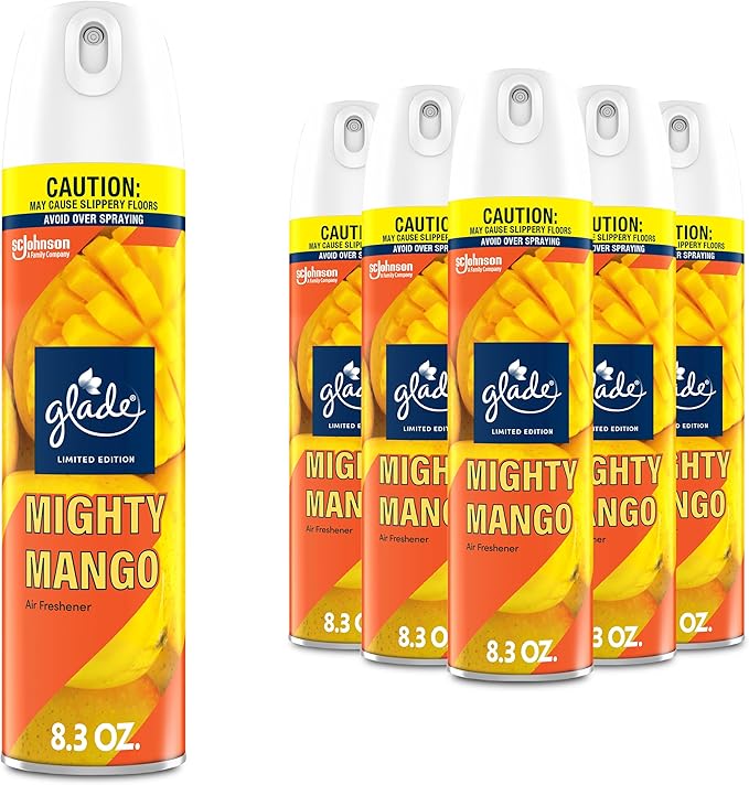 Glade Air Freshener Room Spray Mighty Mango 8.3 oz 6 Count