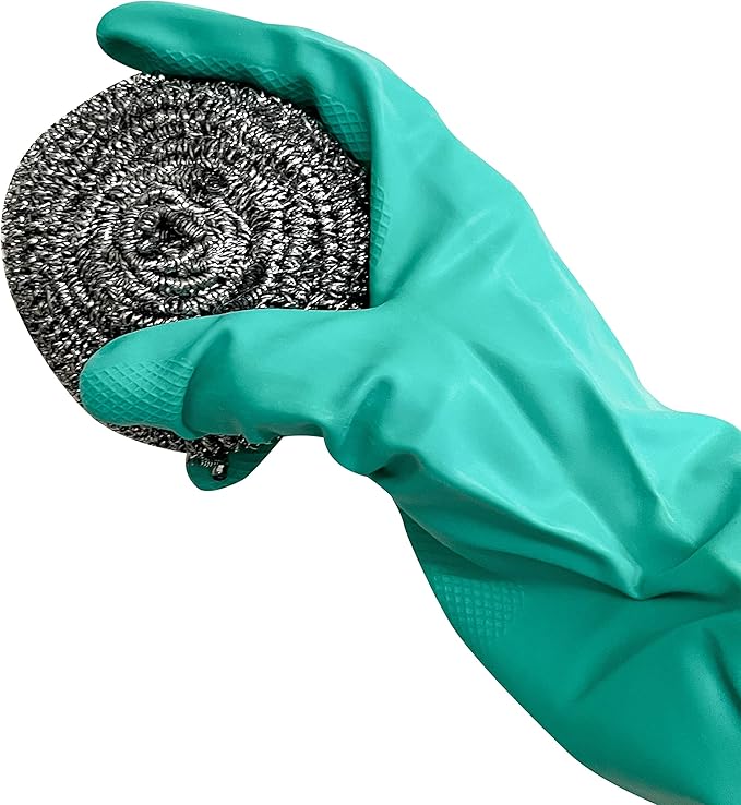 24 Count | KingSeal Stainless Steel Scrubbers Scrub Pads Heavy Duty 50 gram Weight Individually Wrapped - 2 Packs of 12 Scrubbers