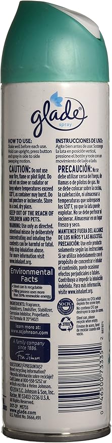 Glade Crisp Waters Aerosol Spray Air Freshener 8 oz