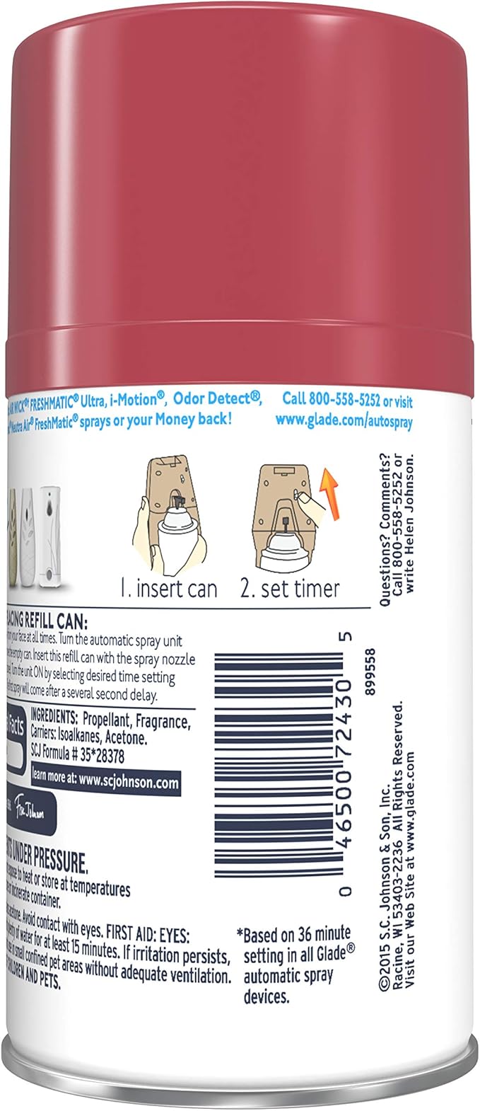 Glade Automatic Spray Air Freshener Refill Radiant Berries - 3 Pack
