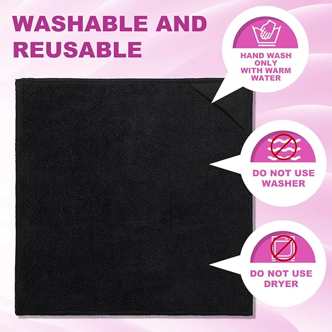 Tudomro 30 Pcs Magnetic Microfiber Cleaning Cloth Dry Erasers Bulk for Most Whiteboards Dry Erase Cloth Cleaner Reusable Home Office 10'' x 10''(Black Gray)