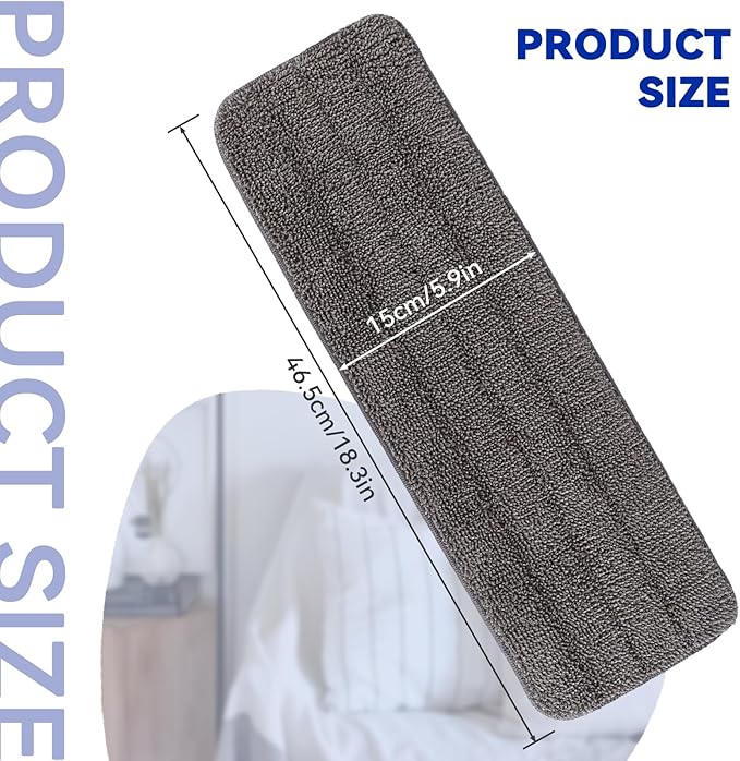 Replacement Mop Pads Fit for Rubbermaid Commercial 18 and 17 Mop - 10 Pack Wet &amp Dry Commercial Cleaning Reusable Refills Fit for Any Microfiber Flat System 18 and 17 (Colourful)