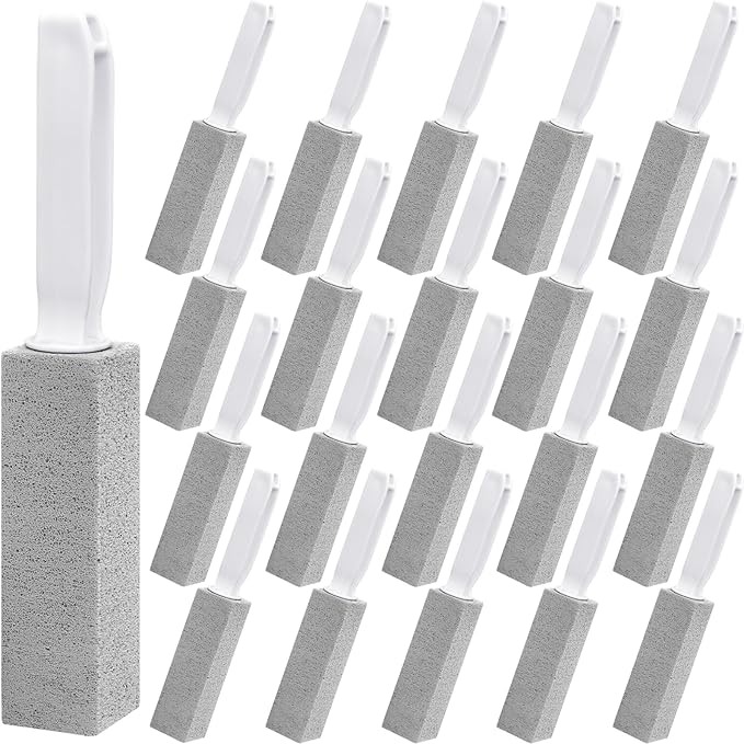 20 Pack Pumice Stone Toilet Bowl Cleaner Pumice Stone with Handle for Toilet Cleaning Remove Limescale Rust Cleaning Supplies for Toilet Pool Bathroom Sink