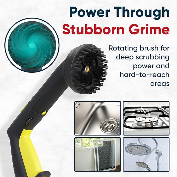 Heavy-Duty Steam Cleaner for Home &amp Car – High-Pressure Chemical-Free Deep Cleaning System Portable Handheld Steamer with 27-Piece Kit for Tile Grout Floors Ovens &amp Upholstery