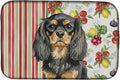 Caroline's Treasures Black and Tan English Toy Spaniel Vegetables Dish Drying Mat Absorbent Dish Drying Mat Pad for Kitchen Counter Dish Drainer Mat for Countertop 14 x 21 Multicolor