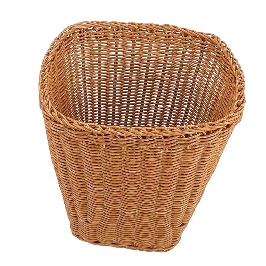 Cabilock Woven Wastebasket Storage Basket Multi Functional Trash Can for Bedroom Office and Living Lightweight Compact Design Rustic Style for Wastepaper Sundries