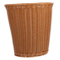 PRETYZOOM Imitated Rattan Trash Can Woven Wastebasket No Lid Rubbish Bin for Kitchen Bathroom Bedroom Office Home Decor
