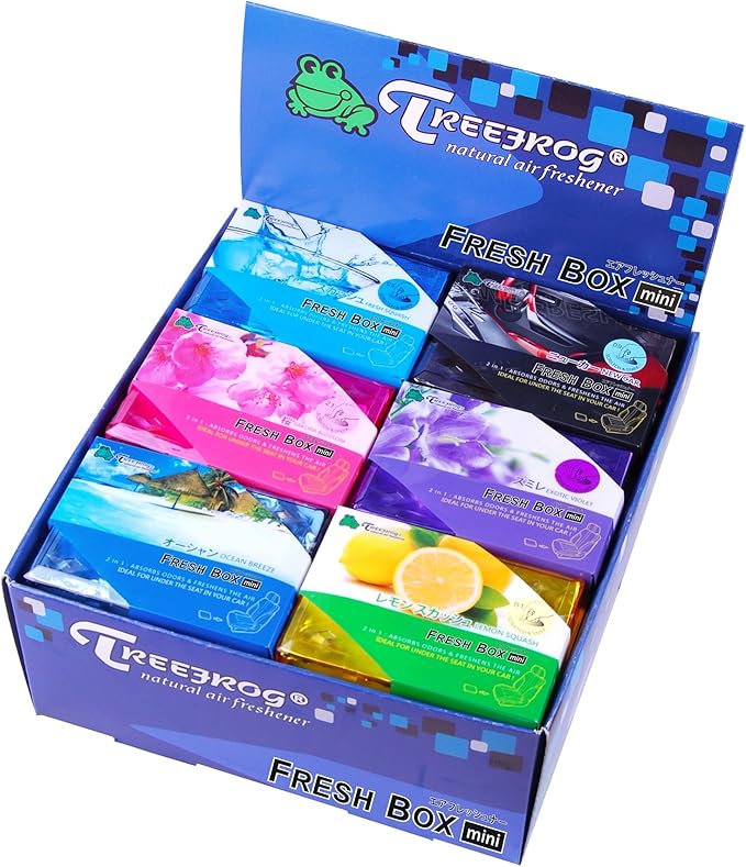 9 Packs TreeFrog FRESH BOX MINI (aka Xtreme Fresh Mini) Fresh Squash Scent Premium JDM Air Freshener