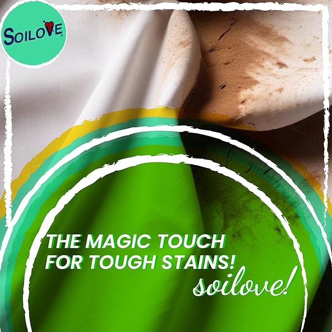 SOILOVE 16oz (2 pack) + Soilove 128oz (1 pack) Liquid Laundry Stain Remover – Powerful Triple-Acting formula Clings Penetrates and Lifts everyday tough stains - Prewash for Clothes