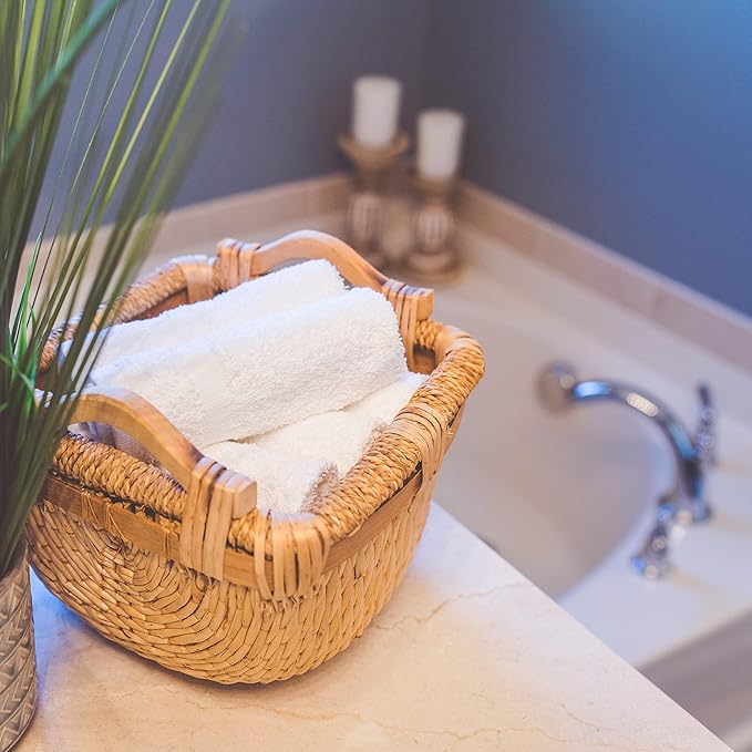 GREEN LIFESTYLE 100% Cotton Terry Towels White 240 Pack - 14x17 inches Absorbent Durable Multipurpose Cleaning Rags