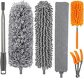 Dusters for Cleaning High Ceiling Fan Newliton Microfiber Duster with Extension Pole 30-100 Long Handle for Ceiling Fans Blinds Cobweb Home Orange