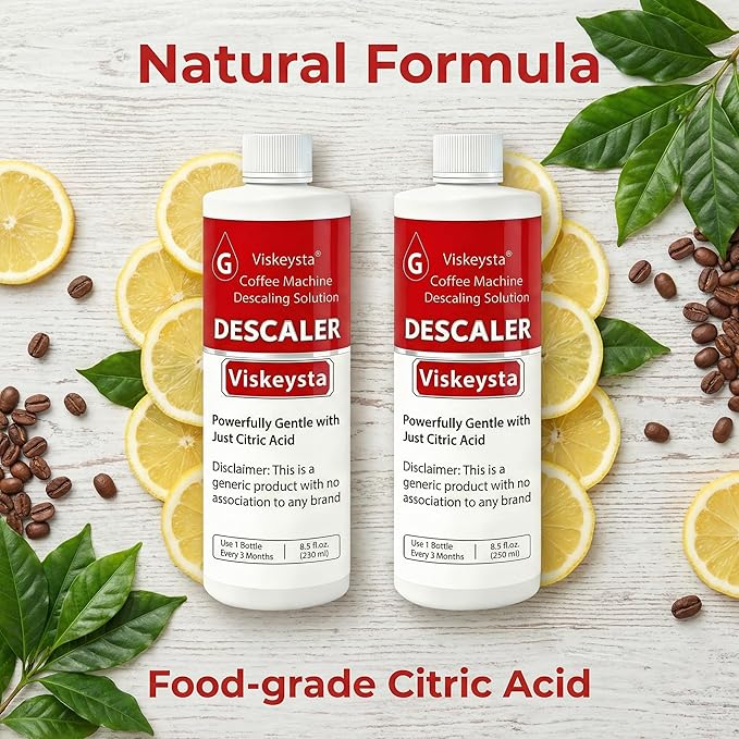 Descaling Solution Compatible with Braun Coffee Machines 2 Bottles (250ml/8.5 fl oz each)